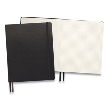 TRU RED™ Flexible-cover Business Journal, 1 Subject, Quadrille Rule, Black Cover, 10 X 8, 128 Sheets freeshipping - TVN Wholesale